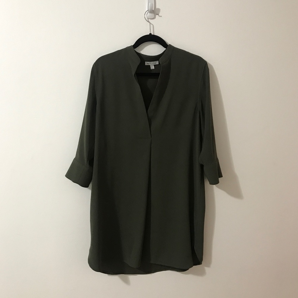 Prologue 3/4 Sleeve Forest Green Dress
